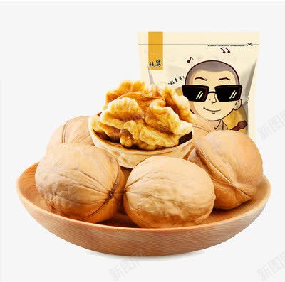 产品实物核桃png免抠素材_新图网 https://ixintu.com 核桃 零食 食品