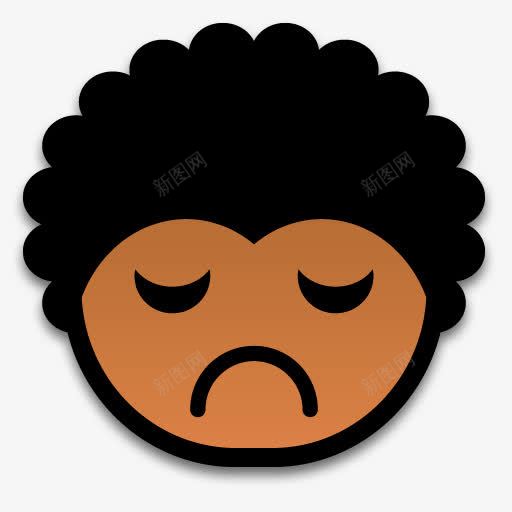 悲伤的表情符号blackpo图标png_新图网 https://ixintu.com emoticon sad 悲伤的 表情符号