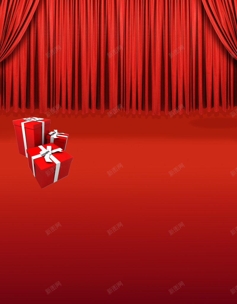 商场活动促销海报背景psd设计背景_新图网 https://ixintu.com 促销 商业 幕布 广告设计 开业 模版 活动宣传 海报 海报设计 礼物 素材 红色 节庆 购物节