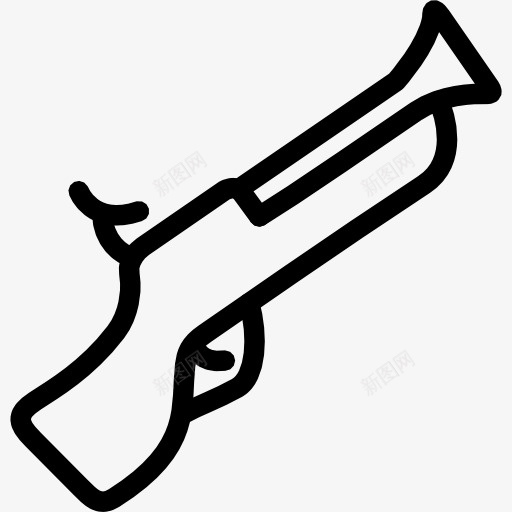 老式的大口径短枪图标png_新图网 https://ixintu.com 枪