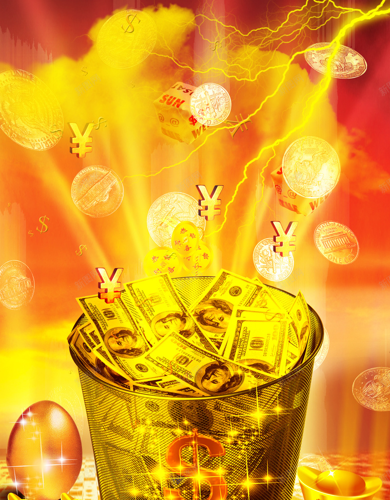 黄色金钱金融背景jpg设计背景_新图网 https://ixintu.com 商务 科幻 科技 金融 金钱 黄色