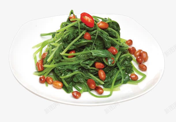 清炒果仁波菜png免抠素材_新图网 https://ixintu.com 中国菜 家常菜 炒青菜 美味果仁波菜 美食