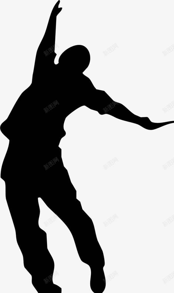 黑色运动人物剪影png免抠素材_新图网 https://ixintu.com 人物 剪影 运动 黑色