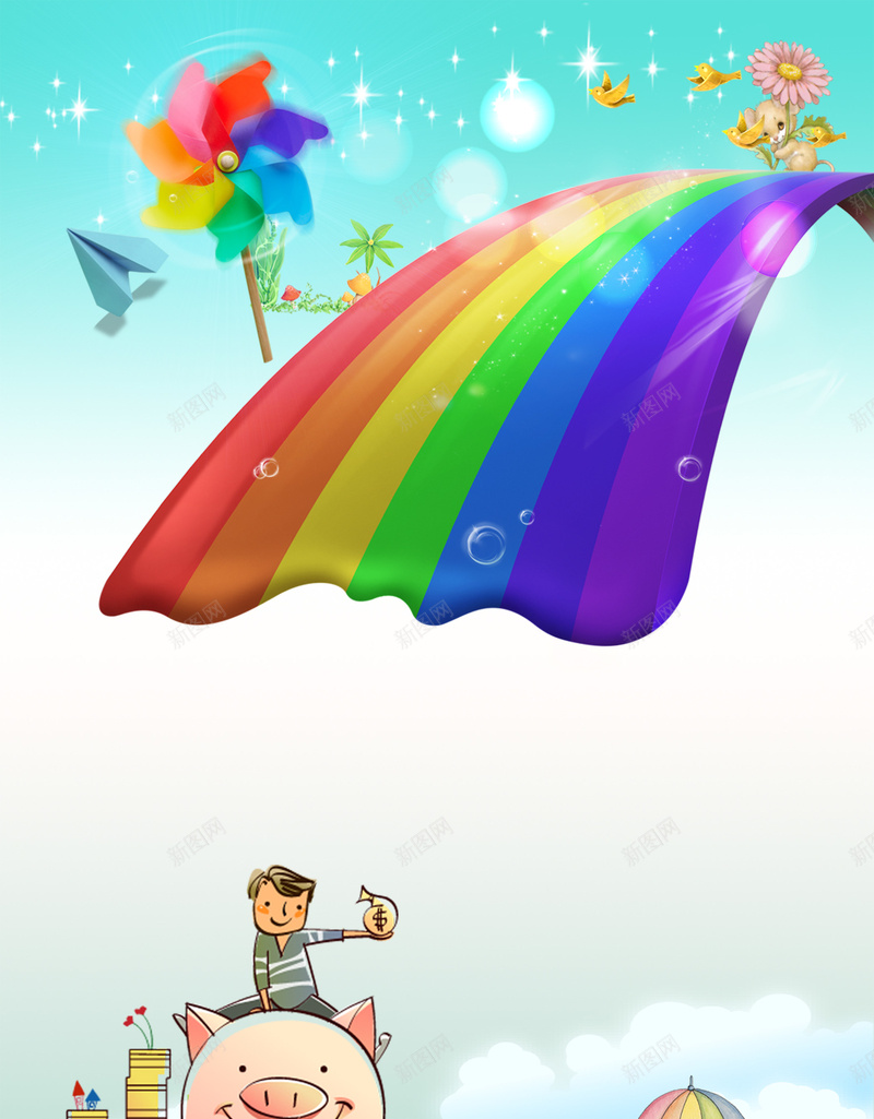 六一儿童节广告背景psd设计背景_新图网 https://ixintu.com 61 PSD 儿童节 六一 卡通 平面 广告 彩色 彩色PSD 彩虹 模板 气泡 海报 童年 童趣 素材 背景 节日