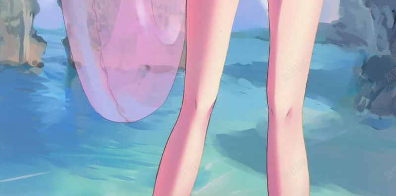 手绘女孩游泳H5背景jpg设计背景_新图网 https://ixintu.com 动漫 女孩 手绘 游泳 漫画 H5 h5 卡通 童趣