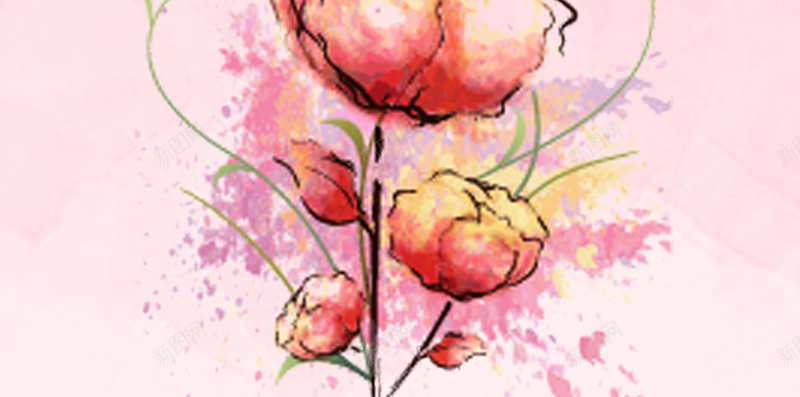 粉色质感晕染花朵母亲节H5分层背景psd设计背景_新图网 https://ixintu.com H5 分层背景 手绘 晕染 母亲节 简约 粉色 花朵 质感