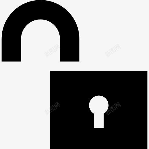 解锁图标png_新图网 https://ixintu.com 安全 安全挂锁 工具和器具 解锁 锁