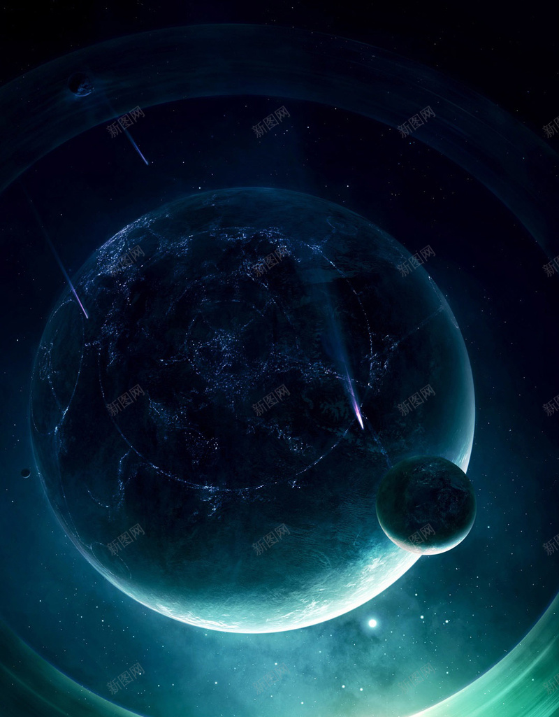 星球H5背景jpg设计背景_新图网 https://ixintu.com H5 H5背景 h5 光影 大气 宇宙 星球 蓝色