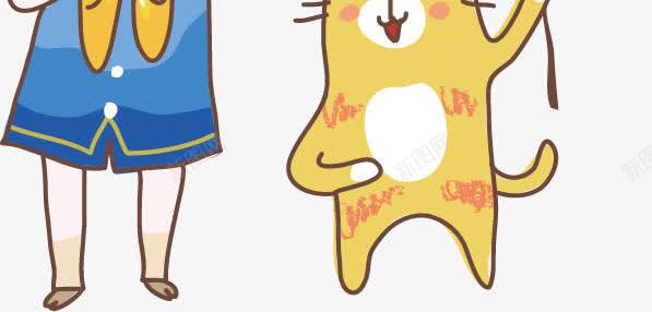 可爱卡通猫和狗png免抠素材_新图网 https://ixintu.com 卡通动物 可爱卡通 矢量猫和狗