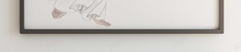 简约中式人物居家装饰画psdpsd设计背景_新图网 https://ixintu.com 简约 中式 居家海报 装饰画 桃花 古人 屈原 复古 画框