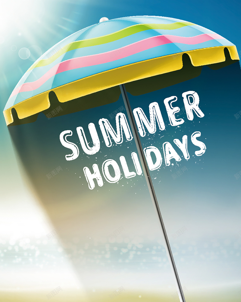 小清新太阳伞背景psd设计背景_新图网 https://ixintu.com holiday summer 太阳伞 小清新 文艺 欢快 简约