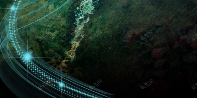 蓝色梦幻星空瀑布背景psd设计背景_新图网 https://ixintu.com 彩色 星星 星空 梦幻 水流 瀑布 绿色 背景 蓝色
