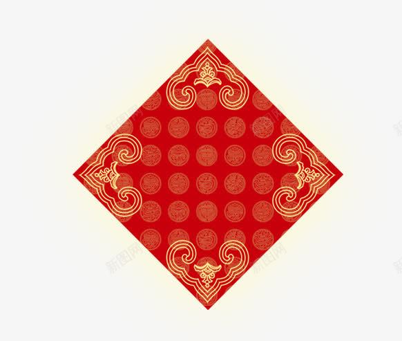 门贴png免抠素材_新图网 https://ixintu.com 中国风 喜庆 红色 门贴