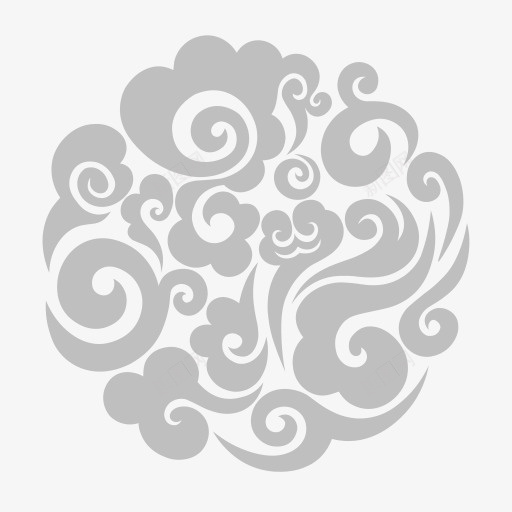 圆形祥云图标png_新图网 https://ixintu.com PNG 免扣 圆形 祥云