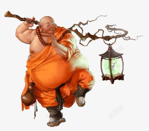 卡通和尚png免抠素材_新图网 https://ixintu.com 儿童插画 卡通 可爱 和尚 手绘