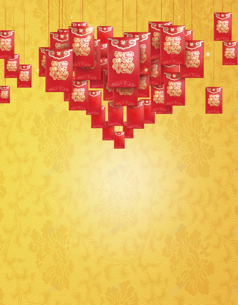 心形红包海报背景psd设计背景_新图网 https://ixintu.com 喜庆 心形 海报 福字 红包 红包海报 红包素材 红色 背景