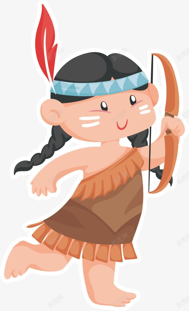 拿着弓箭的女孩png免抠素材_新图网 https://ixintu.com 弓箭 拿着弓箭 民族女孩 民族风 矢量png