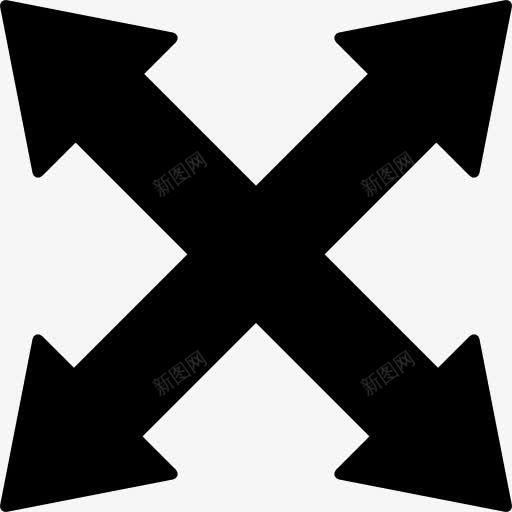 十字箭头图标png_新图网 https://ixintu.com 四支箭 方向 箭头