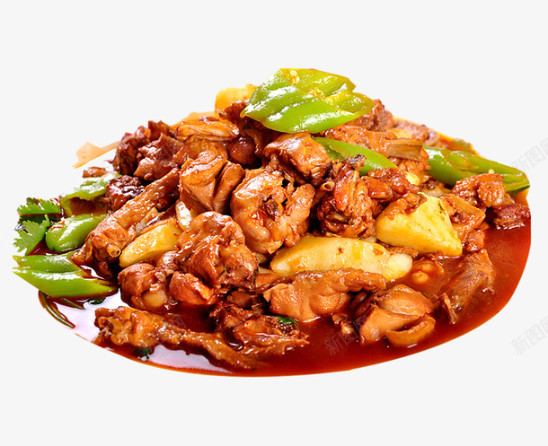 现炒大盘鸡腿png免抠素材_新图网 https://ixintu.com 鲜炒大盘鸡 现炒 大盘鸡 鲜炒 鸡块