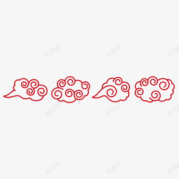 云朵线描png免抠素材_新图网 https://ixintu.com PNG 云朵 素材 线描