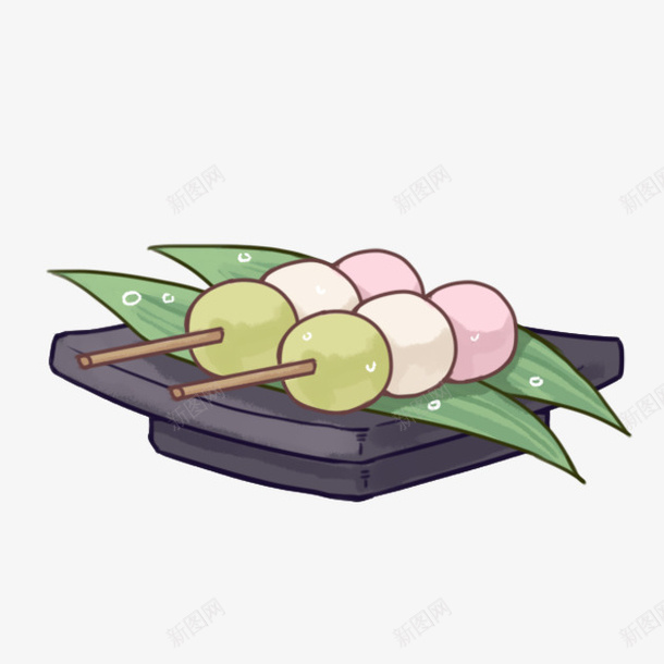 日料甜品和果子png免抠素材_新图网 https://ixintu.com 和果子 日料 清新 点心 甜品