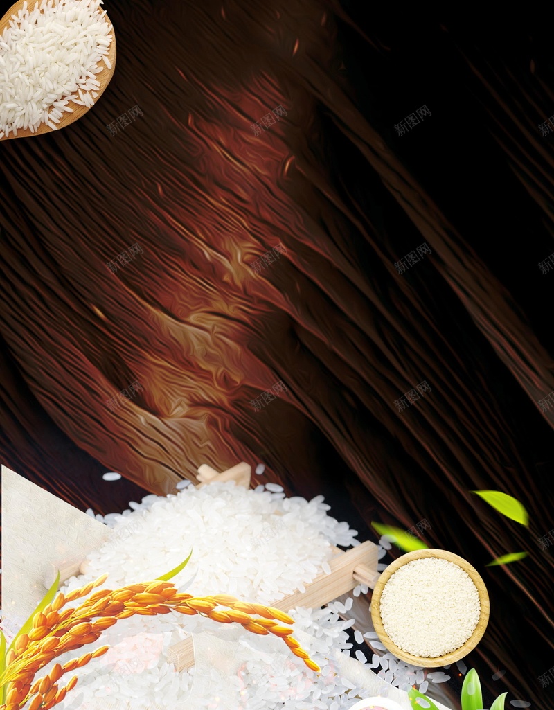 小清新大米米饭PSD分层psd设计背景_新图网 https://ixintu.com 东北大米 有机种植 绿色食品 水稻 稻田 环保健康 粮油店 分层文件 PSD源文件 高清背景 PSD素材 背景海报 背景素材 背景模板