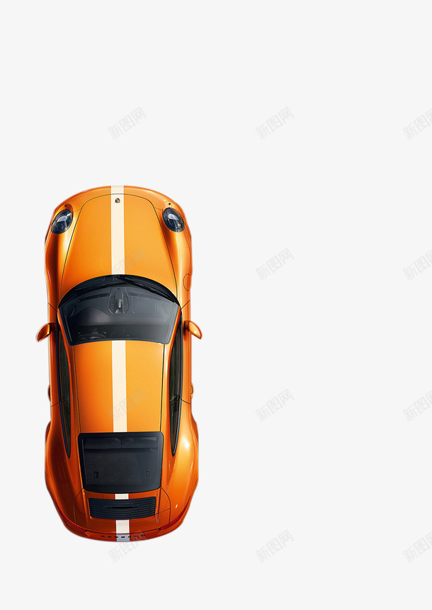 汽车跑车俯视图png免抠素材_新图网 https://ixintu.com 俯视图 橙色 汽车 跑车 酷车 靓车