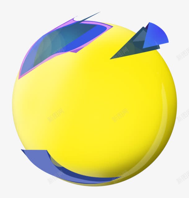 黄色球装饰png免抠素材_新图网 https://ixintu.com 卡通手绘 双11 双十一 淘宝京东 背景装饰 黄色 黄色球