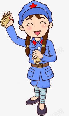 可爱红军Q版人物插画图png免抠素材_新图网 https://ixintu.com 人物 可爱 画图 红军