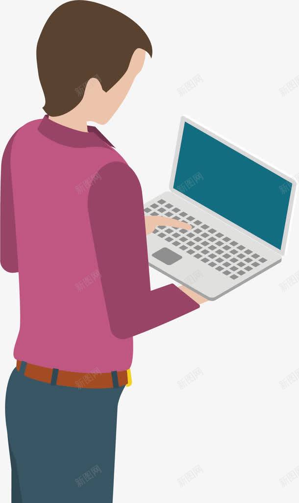 卡通办公白领矢量图eps免抠素材_新图网 https://ixintu.com 办公 电脑 白领 矢量图