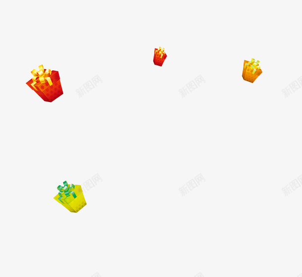漂浮礼盒png免抠素材_新图网 https://ixintu.com 漂浮礼盒送礼促销