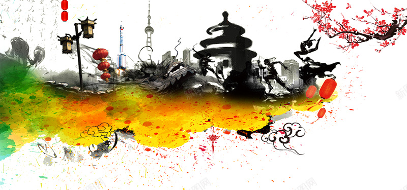 梅花水墨画色彩简便设计海报背景psd设计背景_新图网 https://ixintu.com 教育 儿童教育 教育培训 教育课堂 banner教育 教育海报 教育背景 互联网教育 少儿教育