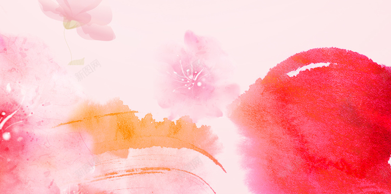 手绘桃花节红色H5背景psd设计背景_新图网 https://ixintu.com 桃花节 底纹 手绘 红色 花朵 漂亮 春景 春色 红花