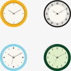 4款彩色时钟素材