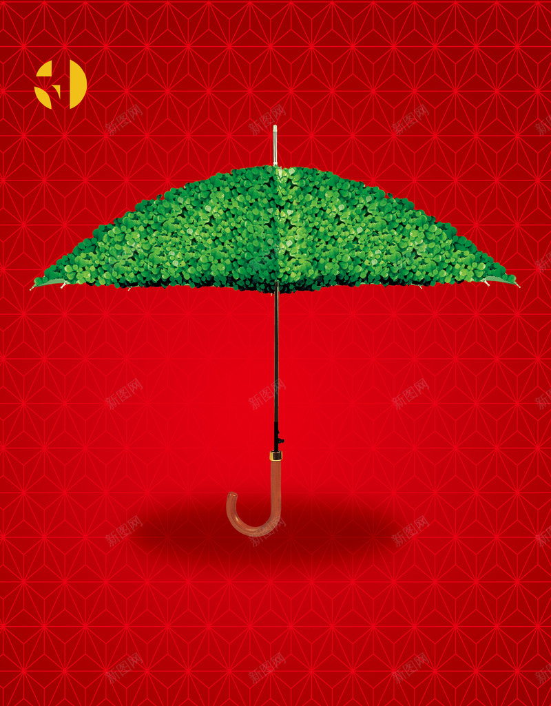绿色的雨伞背景素材psd设计背景_新图网 https://ixintu.com 海报 红色 纹理 背景 雨伞 忧伤 质感
