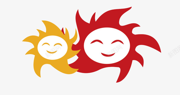 太阳psd免抠素材_新图网 https://ixintu.com 卡通太阳 可爱太阳 太阳 红黄色太阳