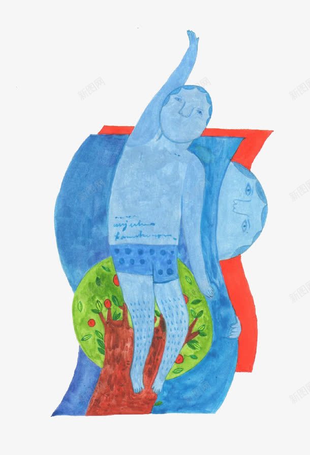 准备游泳的人png免抠素材_新图网 https://ixintu.com 水池 河流 游泳 热身