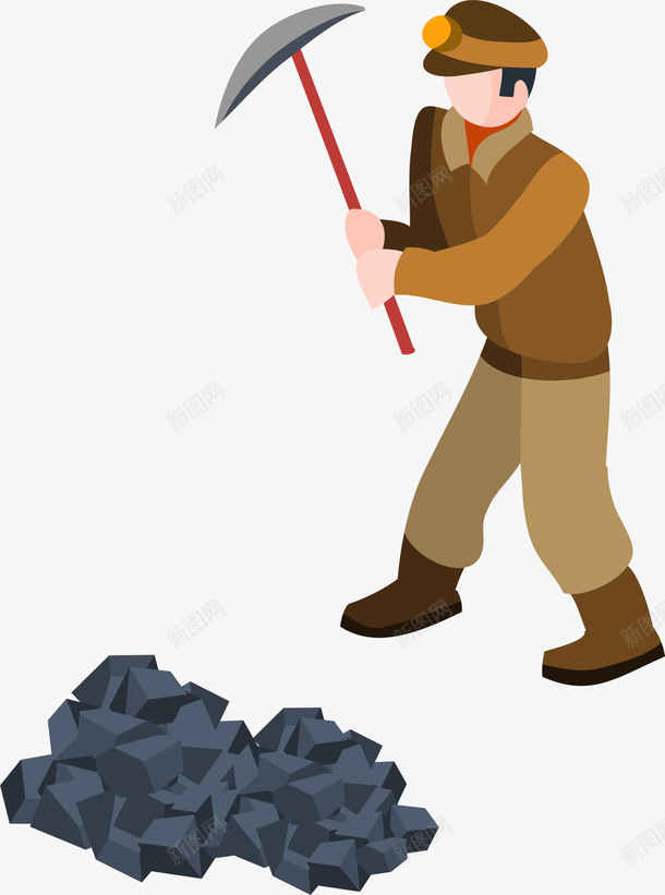 咖啡色立体卡通旷工png免抠素材_新图网 https://ixintu.com 五一节 劳作 劳动节 卡通旷工 工人 工作 立体旷工