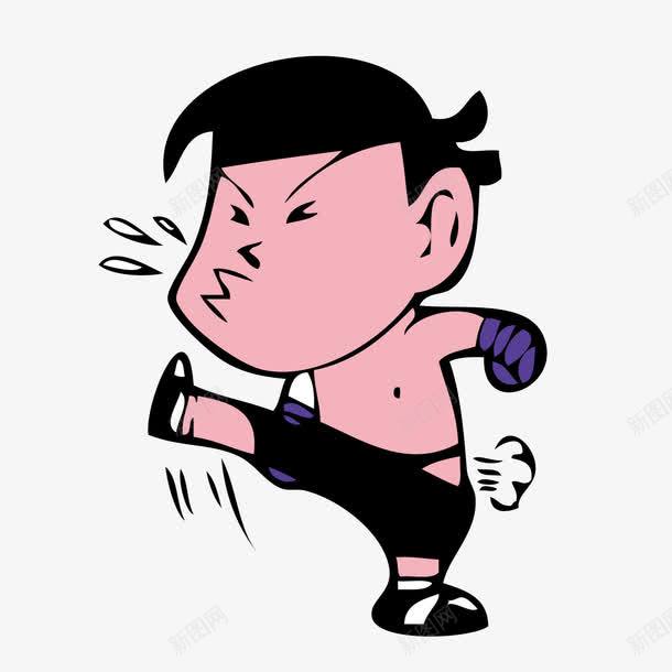 卡通武术小子png免抠素材_新图网 https://ixintu.com 卡通 小子 武术
