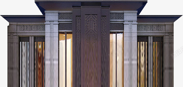 中国建筑华府门庭png免抠素材_新图网 https://ixintu.com 中国建筑 华府 府邸 建筑 门庭
