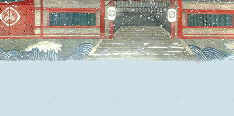 建筑古风蓝色jpg设计背景_新图网 https://ixintu.com 蓝色 建筑 古风 古风建筑 蓝天 唯美 H5背景 简约 小清新