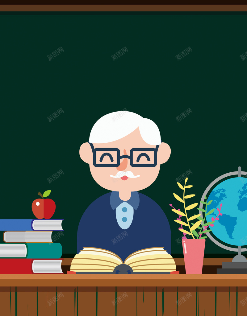 卡通手绘感恩教师节教育psd设计背景_新图网 https://ixintu.com 勤劳园丁 卡通 感恩 手绘 教师节 教育 老师 讲桌 辛勤园丁