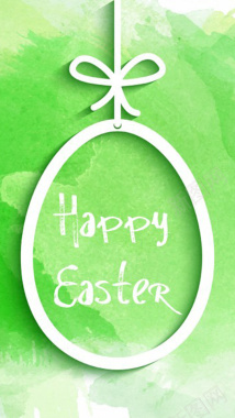 绿色复活节彩蛋背景图背景