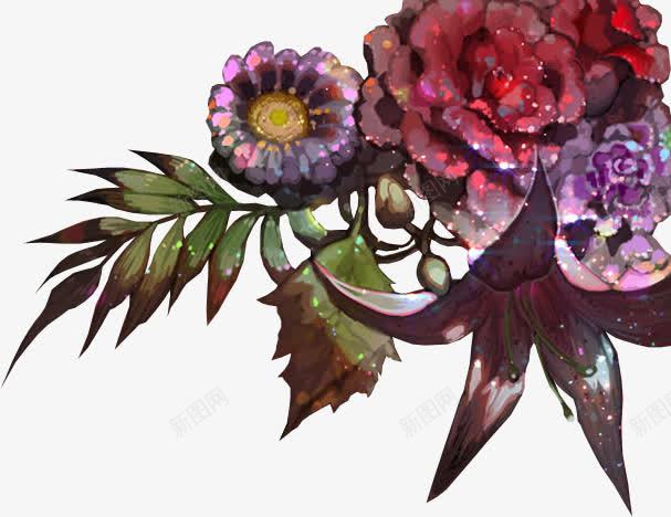 手绘花朵png免抠素材_新图网 https://ixintu.com 二次元 手绘 花卉 花朵