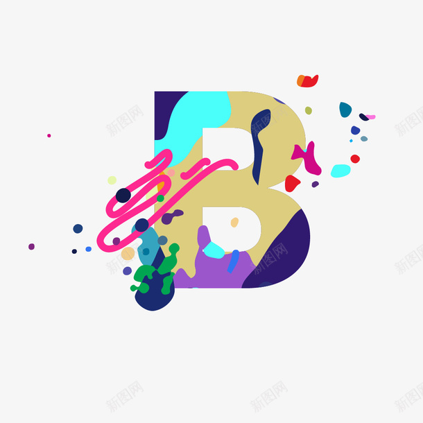 艺术彩色字母B矢量图ai免抠素材_新图网 https://ixintu.com B 字母 字母B 彩色 艺术字 艺术字母 设计字 设计字母 矢量图