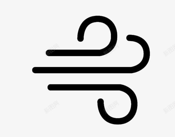 大风天气示意图图标png_新图网 https://ixintu.com 大风 天气示意图 简笔画 简约