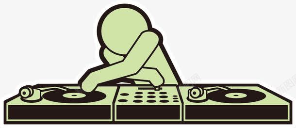 卡通DJpng免抠素材_新图网 https://ixintu.com DJ DJ剪影 Q 卡通 打碟