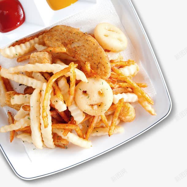 炸薯条番茄酱psd免抠素材_新图网 https://ixintu.com 产品实物 油炸食品 炸土豆丝 炸薯条 番茄酱