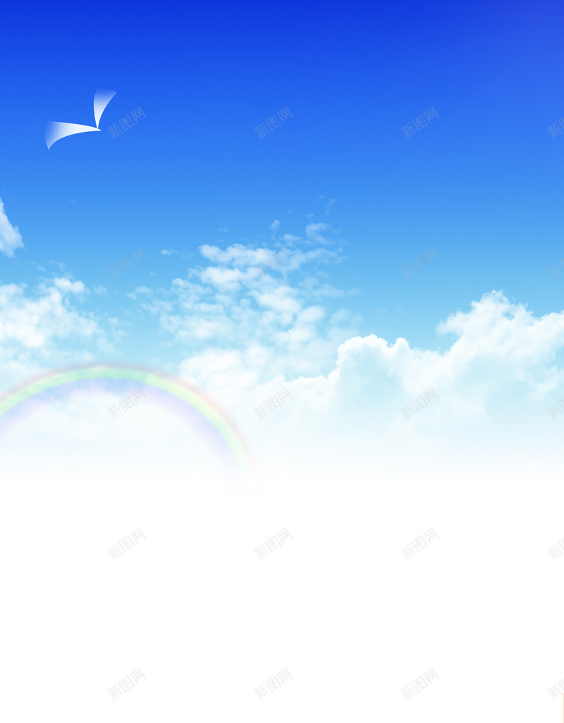 浅蓝天空彩虹背景jpg设计背景_新图网 https://ixintu.com 天空 彩虹 梦幻 浅蓝 浪漫 背景