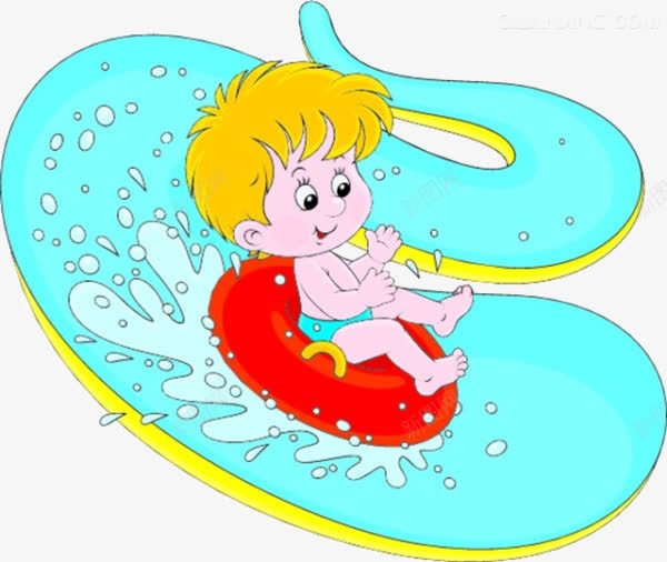 小孩玩水png免抠素材_新图网 https://ixintu.com 小孩 救生圈 玩水